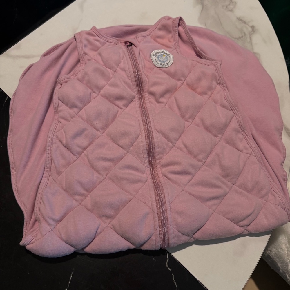 DREAMLAND Toddler Baby Sleep Sack Pajama Suit 24 - 36 Months Pink Gently Used